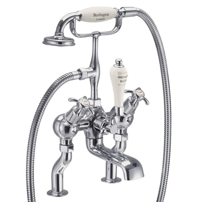 Anglesey Medici angled bath shower mixer - deck mounted 